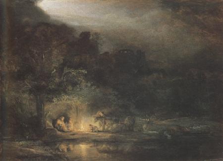 REMBRANDT Harmenszoon van Rijn The Rest on the Flight into Egypt (mk33) oil painting image